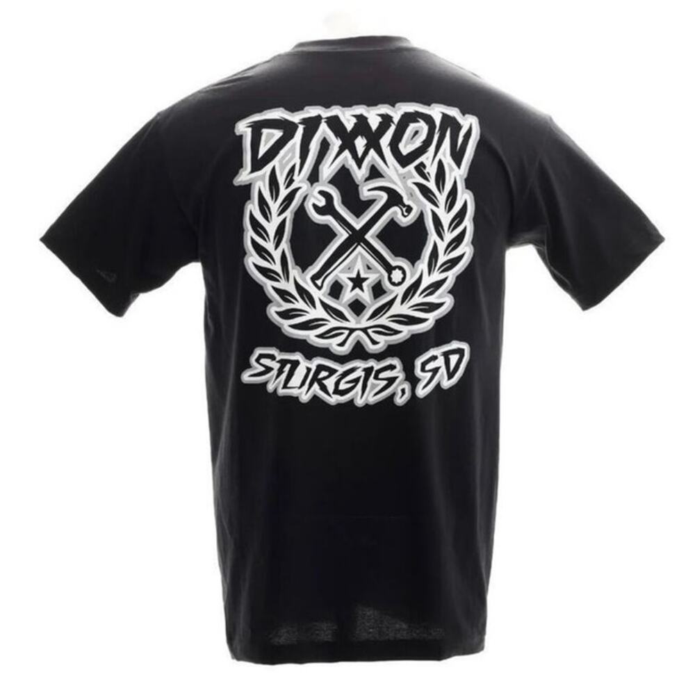 NEW Dixxon Sturgis Motorcycle Rally Men’s Gray Sketchy Crest Black Tee 3X